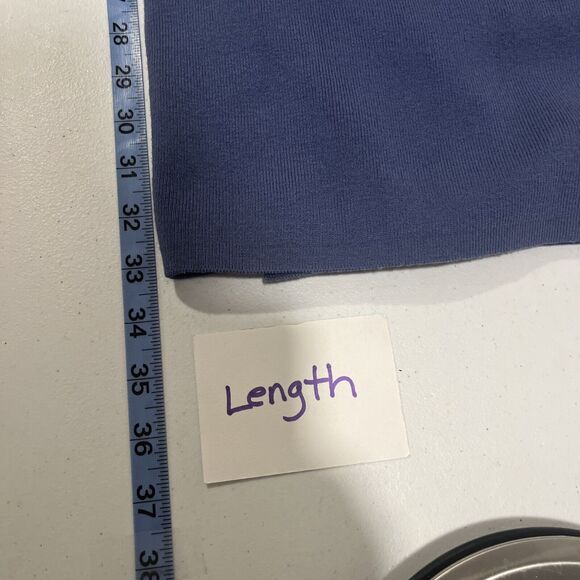 Travelsmith Women's Blue Long Sweater 2 Buttons L Cotton Loose Flowy Comfort - Picture 8 of 10